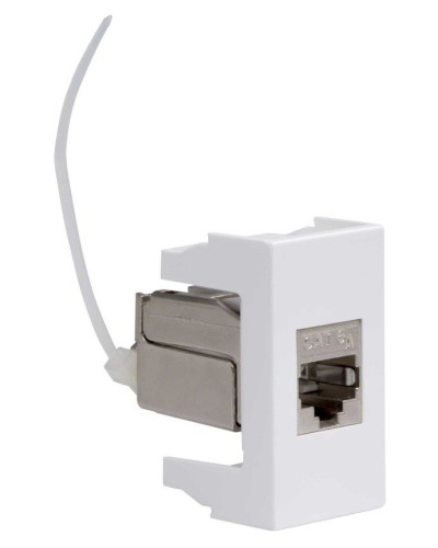 Розетка RJ-45 Viva 1 модуль кат.6A белая (45078). Розетка компьютерная экранированная с одним разъёмом. ДКС в Керчи