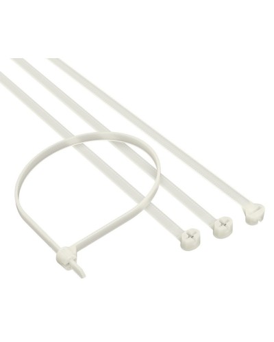Хомут 2,5x100 P6.6, белый (100шт) (21203SR): Хомут с двойным замком в Керчи