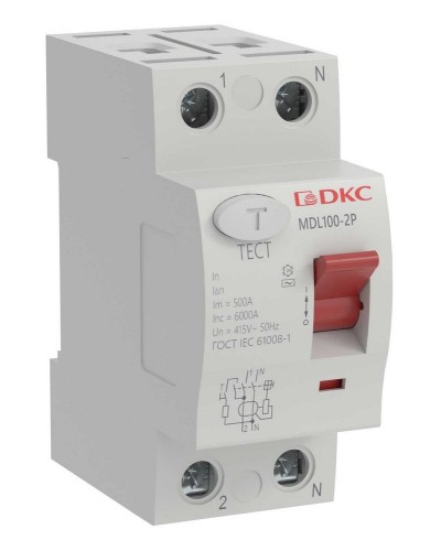 YON MAX MDL100 ВДТ, 2P, 30mA, 63A, АС (MDL100-2P2-63-AC). Автоматический выключатель дифференциальный (УЗО). ДКС в Керчи