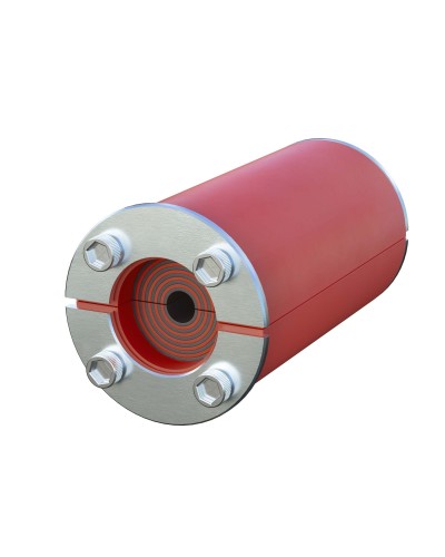Проходка круглая, нержавеющая, D75х70 мм с проемом 40х40 мм (DXF3122): Проходка круглая, нержавеющая, с проёмом в Керчи
