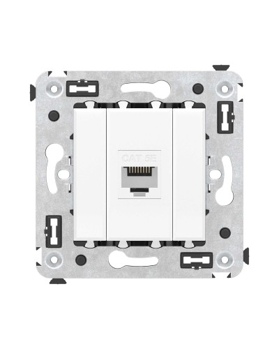 Розетка RJ-45 в стену, кат.5E, Avanti, одинарная, белое облако (4400663). Розетка компьютерная. ДКС в Керчи