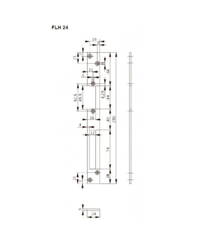 FLH24. Запорная планка длинная. dormakaba в Керчи