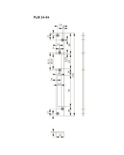 FLH24-94. Запорная планка длинная. dormakaba в Керчи