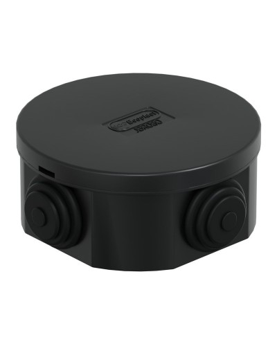 Коробка JBR080 D=80х40, 4 вых., IP44, черная (44005BL-1). Коробка монтажная. Экопласт в Керчи
