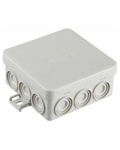 Коробка JBL085 85х85х38, 12 вых., 6P (0,15...2,5мм²) серая (43255HF-GR). Коробка монтажная, огнестойкая, без галогена. Экопласт в Керчи