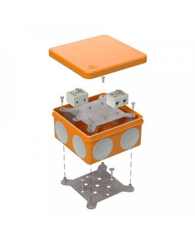 Коробка огнестойкая 60-0300-FR6.0-4 Е15-Е120 100х100х50. Коробка огнестойкая для открытой установки. Промрукав в Керчи