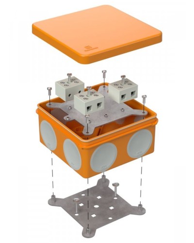 Коробка огнестойкая 100х100х50 (60-0300-FR10.0-6). Коробка огнестойкая для открытой установки. Промрукав в Керчи