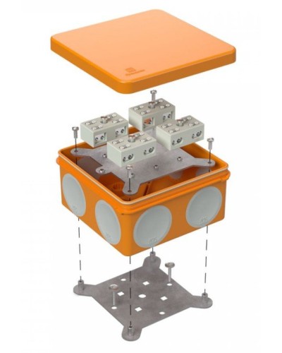 Коробка огнестойкая 100х100х50 (60-0300-FR6.0-4-8-Р Е15-Е60). Коробка огнестойкая для открытой установки. Промрукав в Керчи