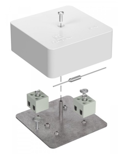 Коробка огнестойкая 75х75х30 (40-0450-FR1.5-4-П). Коробка огнестойкая для открытой установки. Промрукав в Керчи