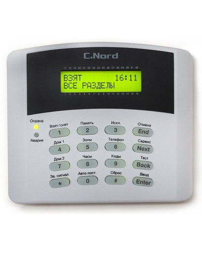 K16-LCD. Проводная клавиатура для контрольных панелей серии Норд, Hunter, Captain. Си-Норд в Керчи